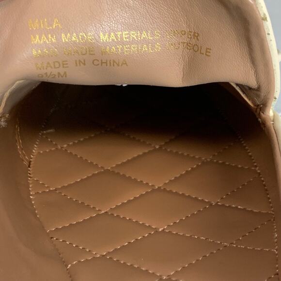 AEROSOLES Off White Mila Round-Toe Slip-On Stacked Block Heel Loafers SZ 9.5 - Picture 7 of 7